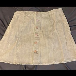 Sage Green Denim Skirt
